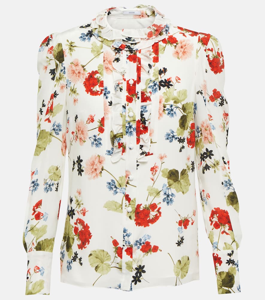 Erdem Constance floral silk blouse