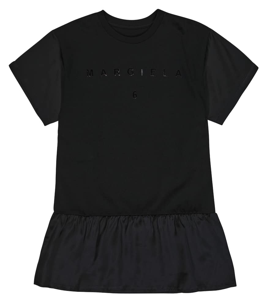 MM6 Maison Margiela Kids Logo cotton T-shirt dress