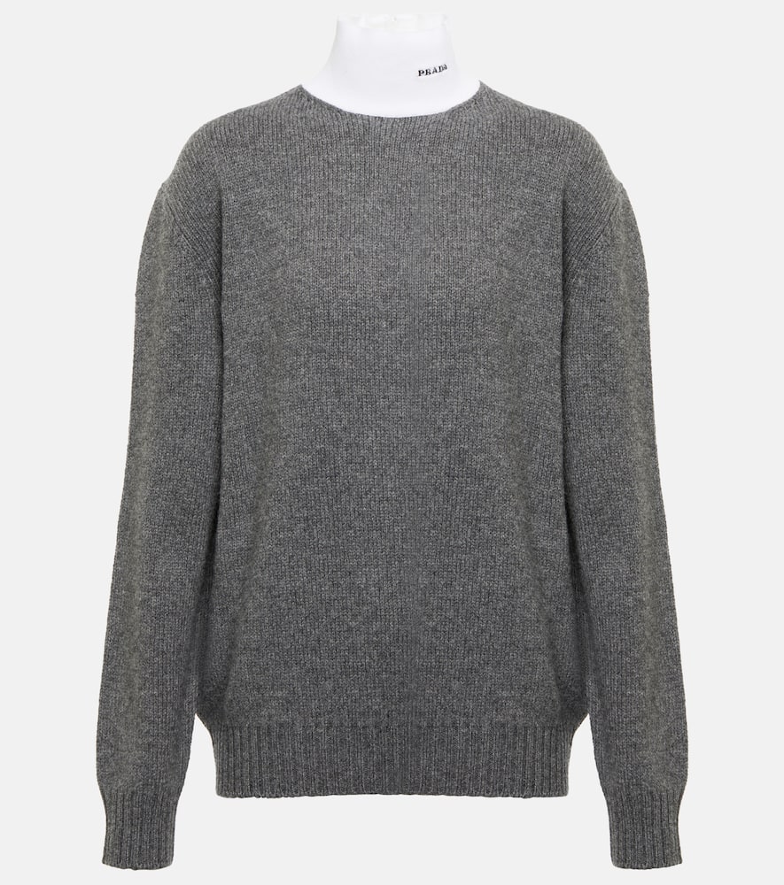 Prada Wool, cashmere, and cotton turtleneck sweater