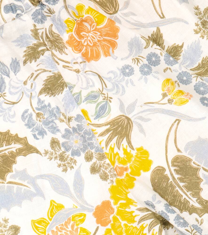 The New Society Gianni Floral Linen And Cotton Shorts In Gianni Flower Print