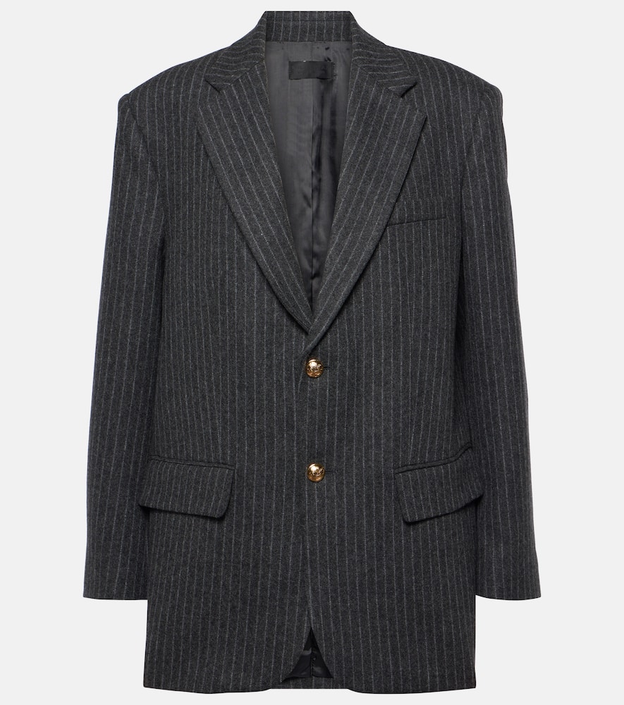 Boyfriend striped virgin wool jacket
