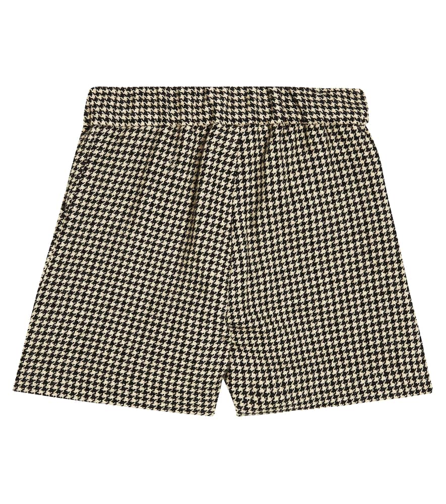 Shop Bonpoint Diplome Houndstooth Wool-blend Shorts In Multicoloured