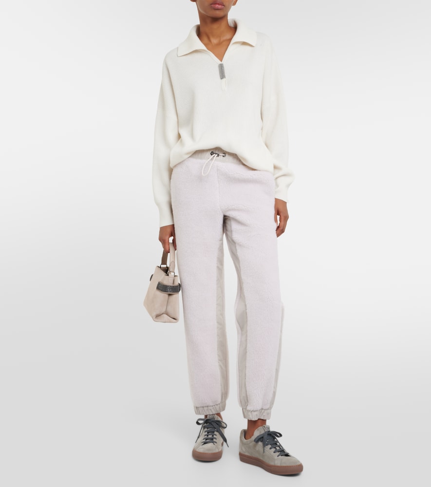 Brunello Cucinelli Wool-blend Sweatpants In White