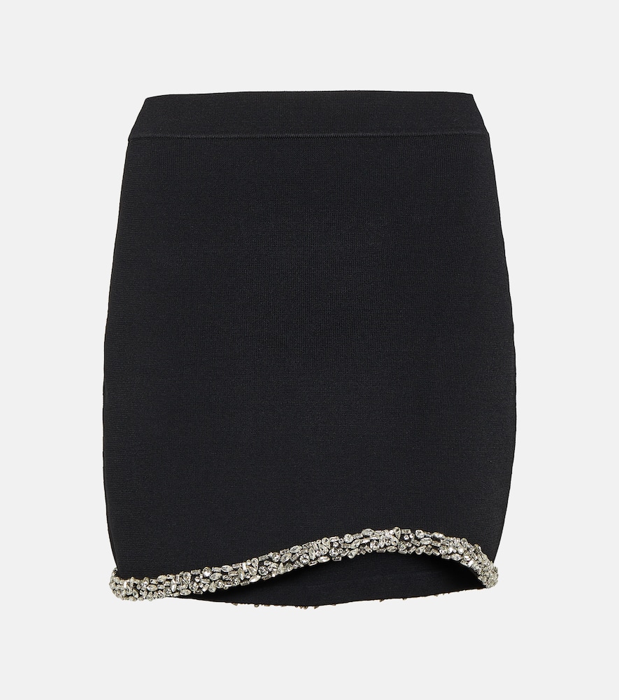 Simkhai Cary Crystal-embellished Miniskirt In Black