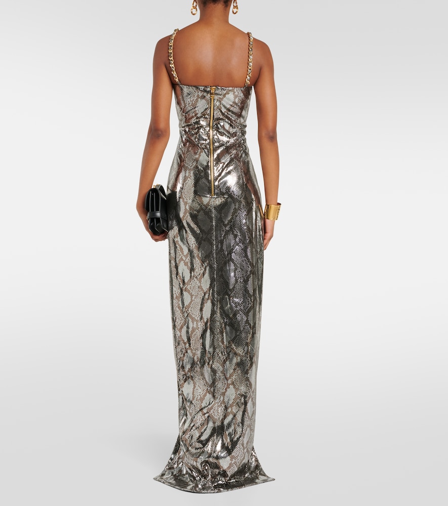  Balmain Balmain Bedruckte Robe 