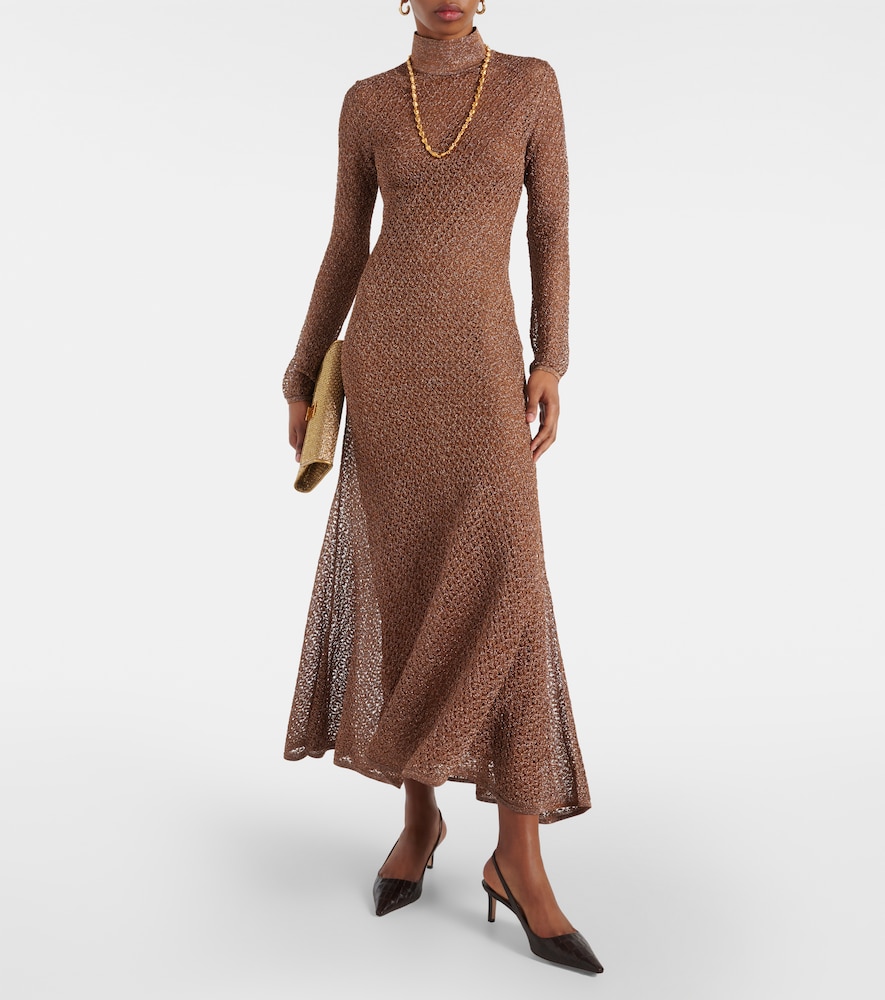 Tom Ford Open-knit Lurex maxi dress