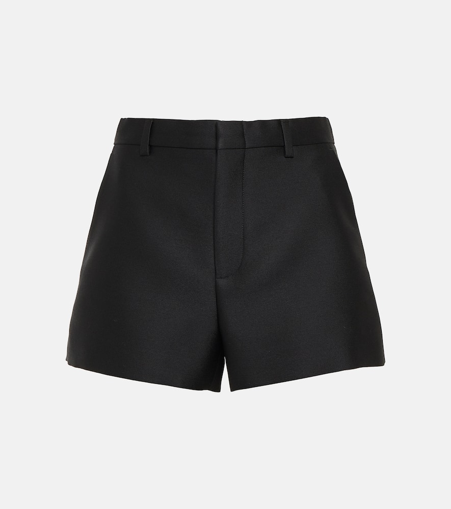 Shop Gucci Wool And Silk Gabardine Shorts In Black