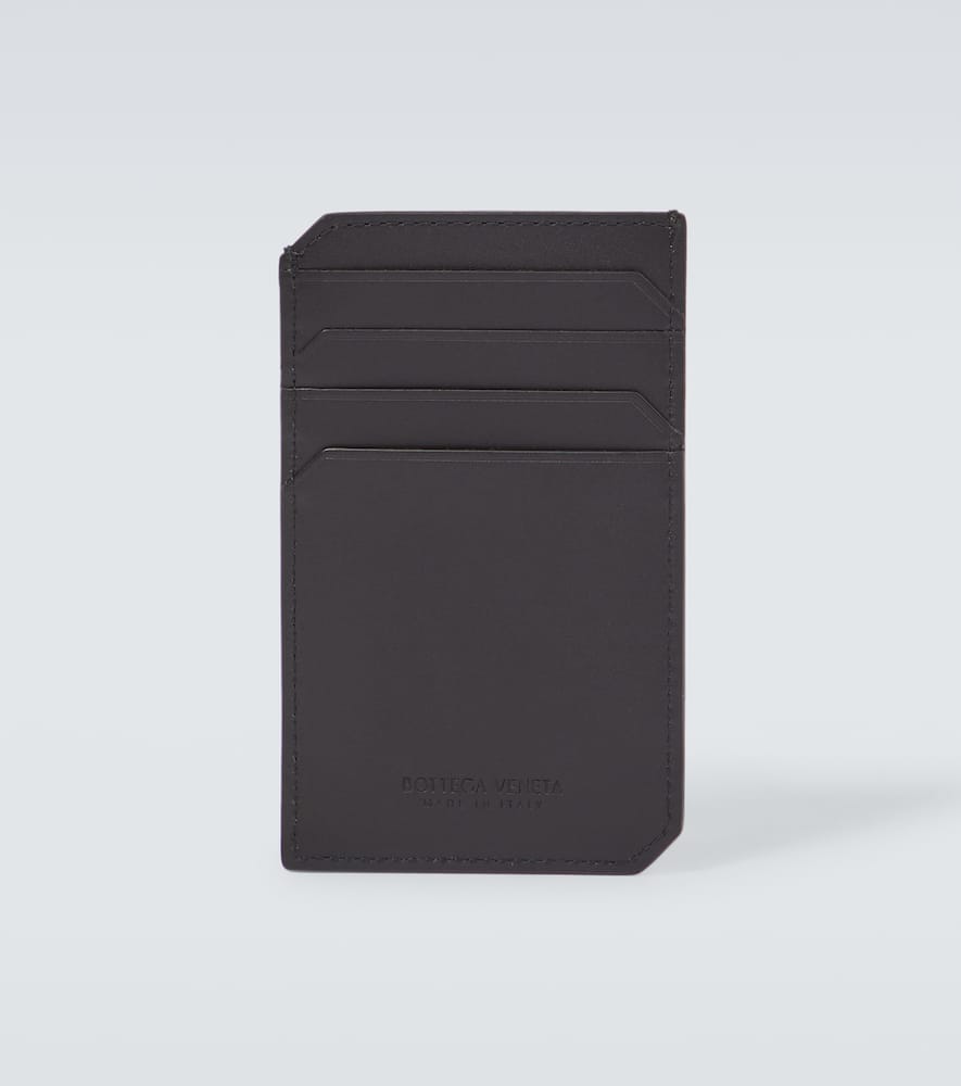 Bottega Veneta Intrecciato Small Leather Card Case In Black