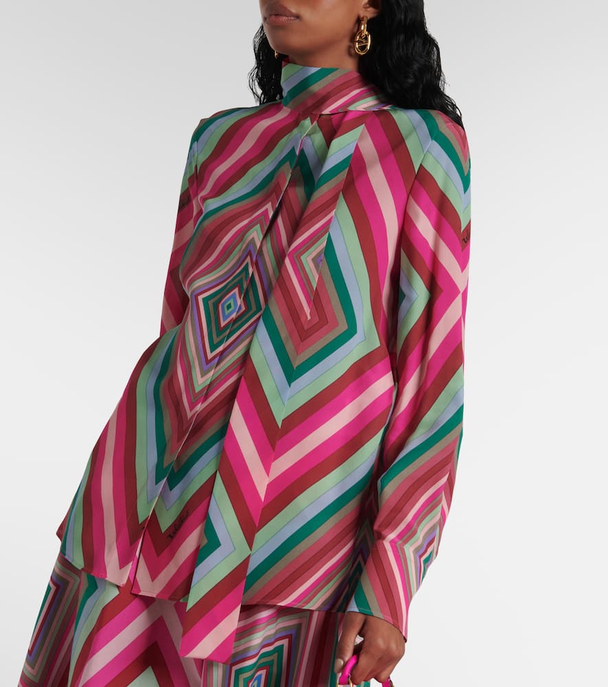 Valentino Women's Printed Crepe Shirt In Multicoloured