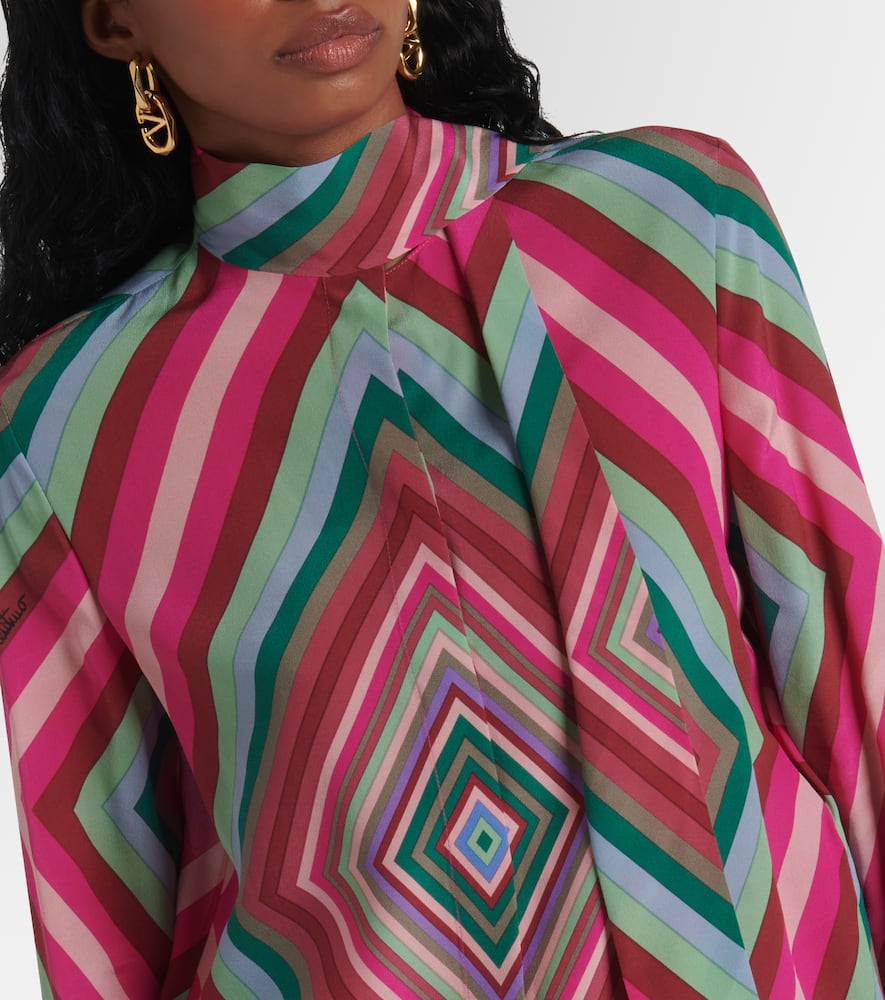 Valentino Women's Printed Crepe Shirt In Multicoloured
