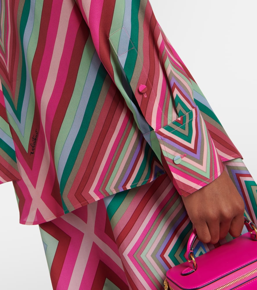 Valentino Women's Printed Crepe Shirt In Multicoloured