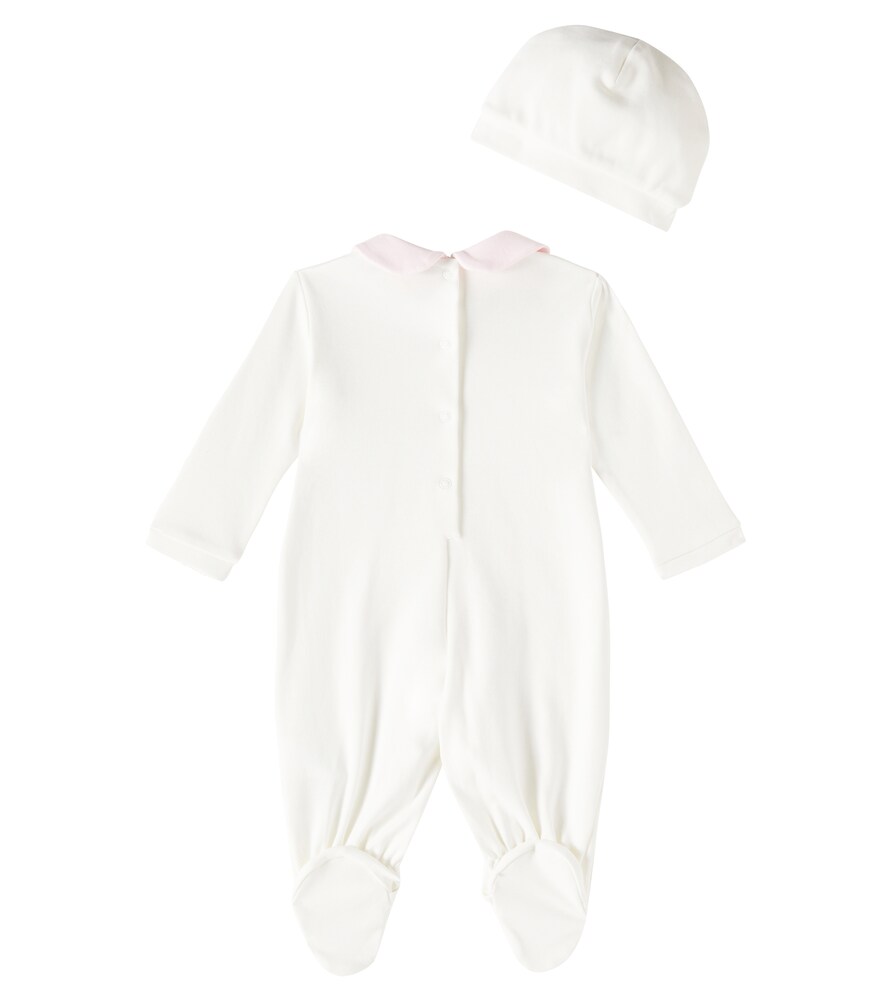  Monnalisa Monnalisa Baby Set Aus Strampler, Mütze Und Lätzchen 