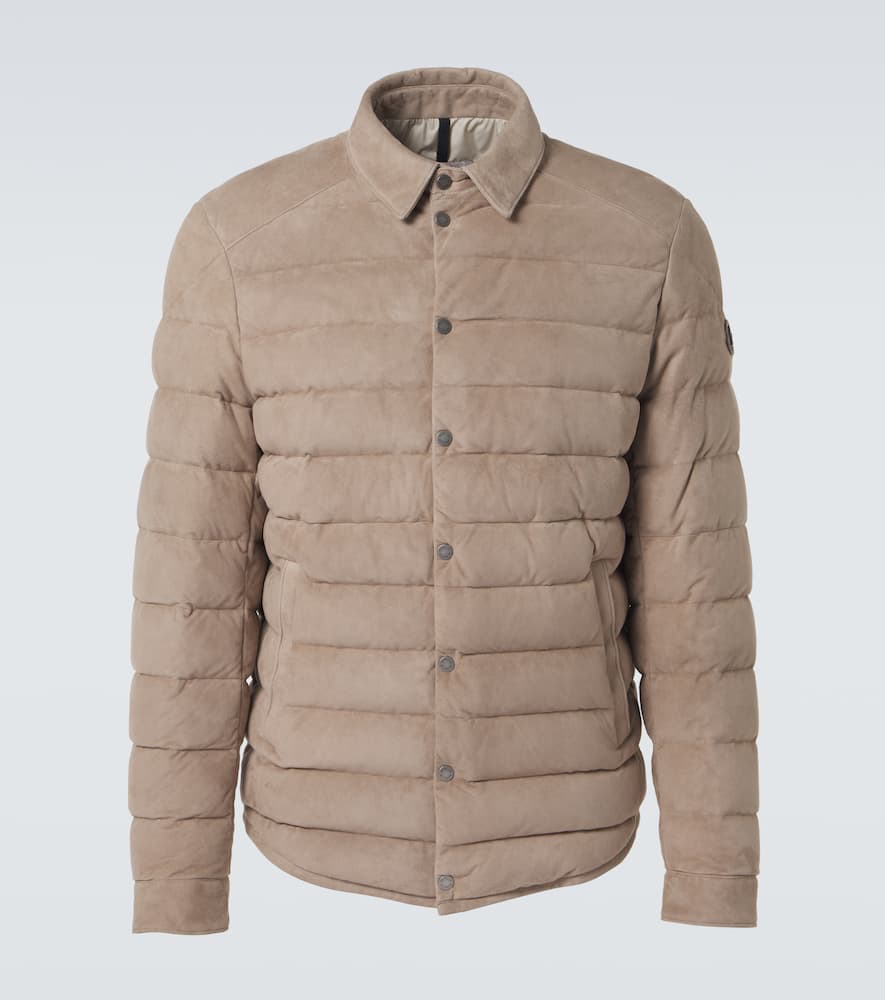 Moncler Etale Suede Down Jacket In Multi