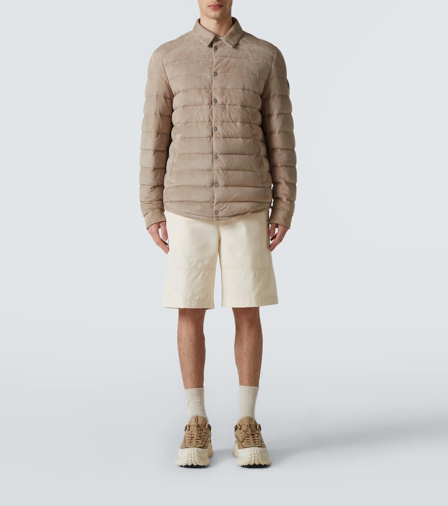 Moncler Etale Suede Down Jacket In Multi