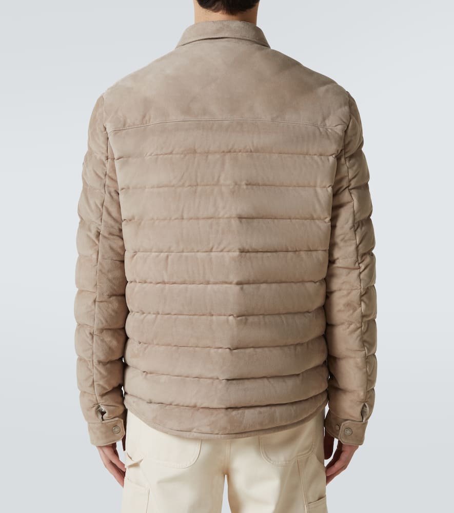 Moncler Etale Suede Down Jacket In Multi