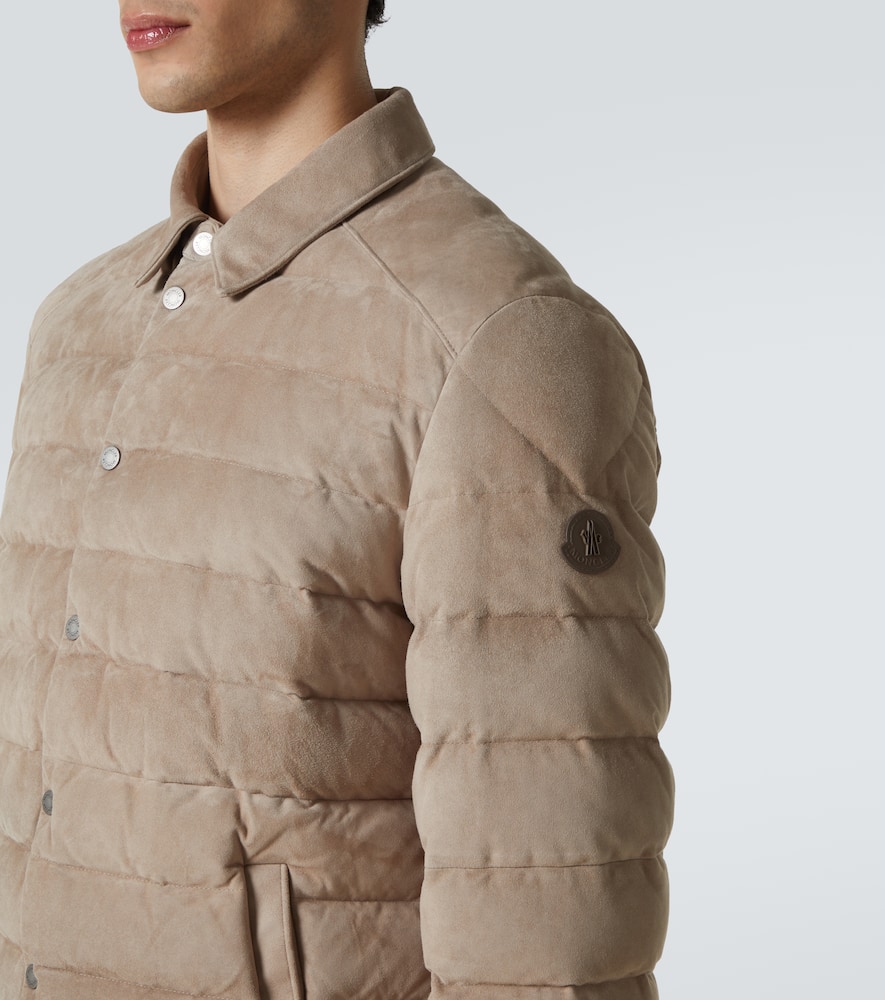 Moncler Etale Suede Down Jacket In Multi