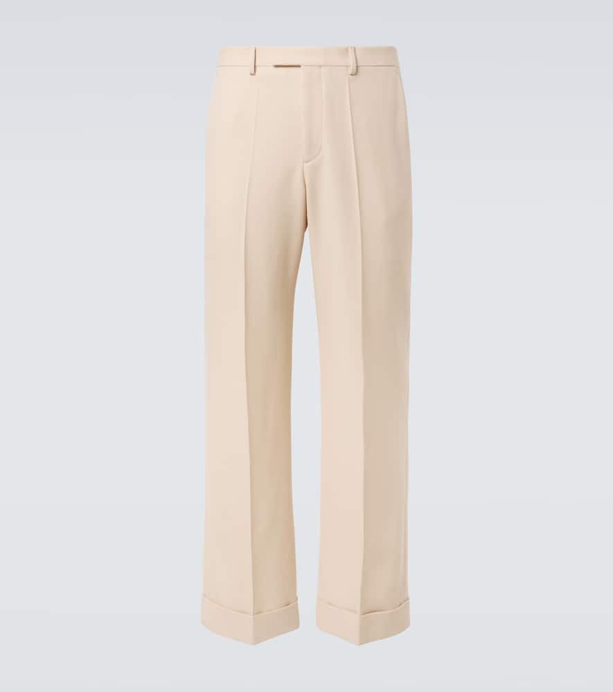 Valentino Virgin Wool Pants In Neutral