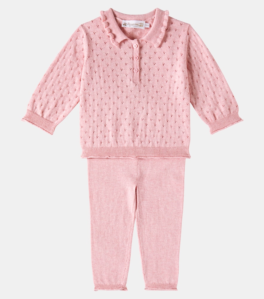 BONPOINT BABY ELIETTE COTTON SHIRT AND PANTS SET