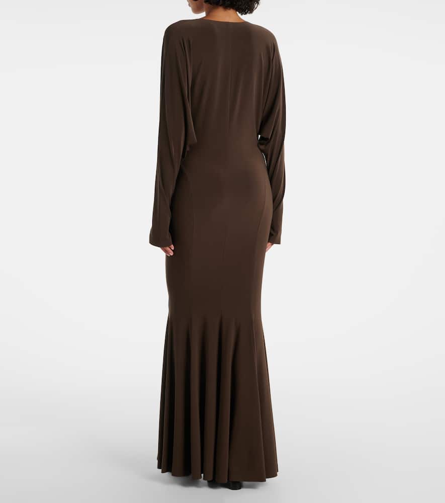 Norma Kamali X Revolve Dolman V Neck Fishtail Gown