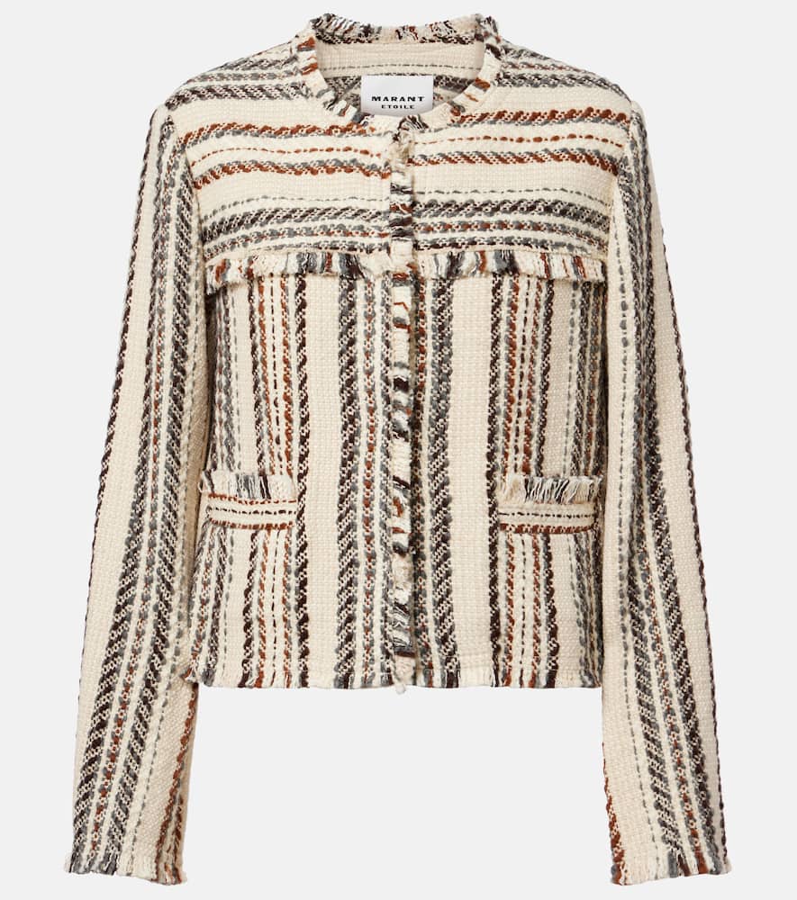 Isabel Marant Étoile Izaria Cotton And Wool-blend Jacket In Multi