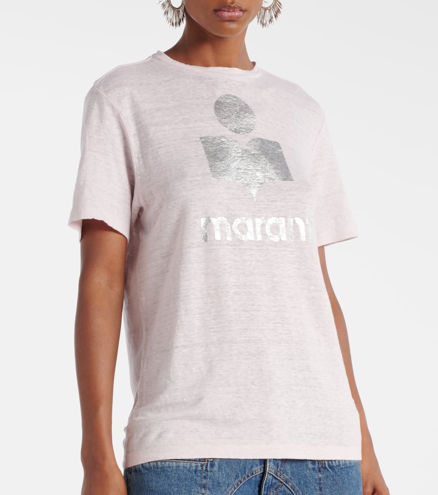 ISABEL MARANT ÉTOILE ZEWEL LOGO LINEN T-SHIRT