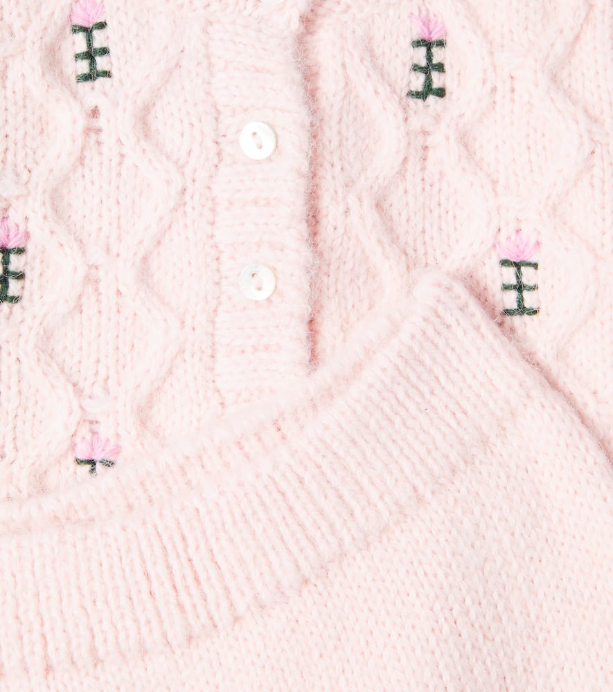 Bebe Organic Baby Rosine Set Of Cardigan And Pants In Pink