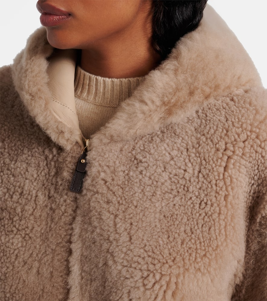 S Max Mara Sole Hooded Shearling Jacket