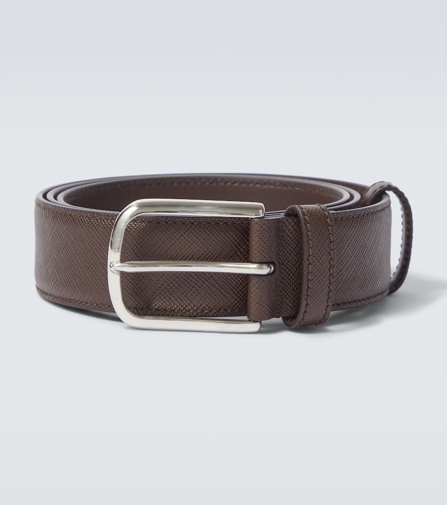 Saffiano leather belt