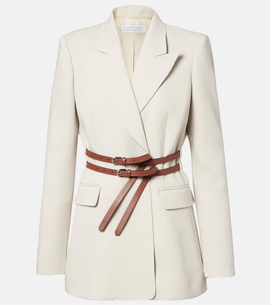 Gabriela Hearst Belted Wool Blazer In Neutral