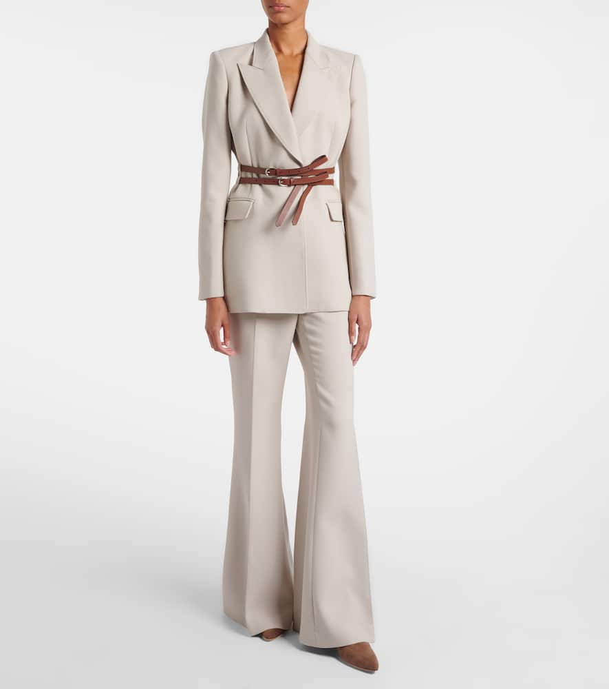 Gabriela Hearst Belted Wool Blazer In Neutral