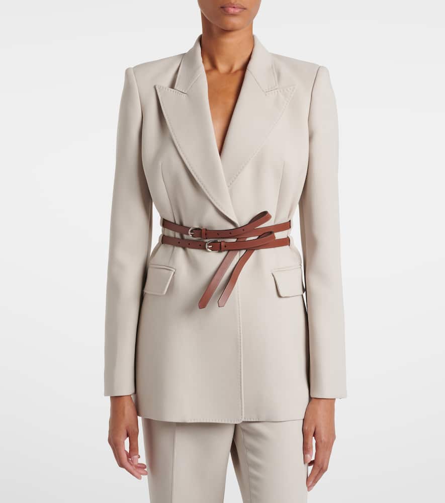 Gabriela Hearst Belted Wool Blazer In Neutral