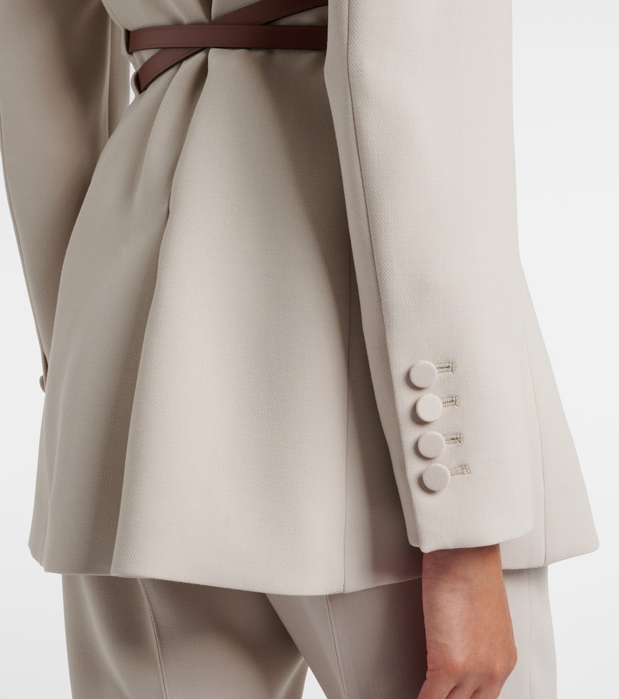 Gabriela Hearst Belted Wool Blazer In Neutral