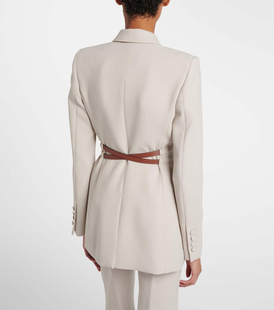 Gabriela Hearst Belted Wool Blazer In Neutral