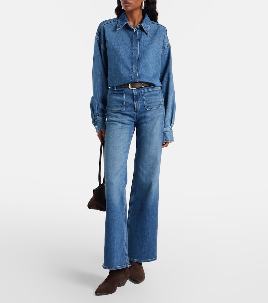 Citizen Of Humanity Kimberly Mid-rise Flared Jeans In Blue