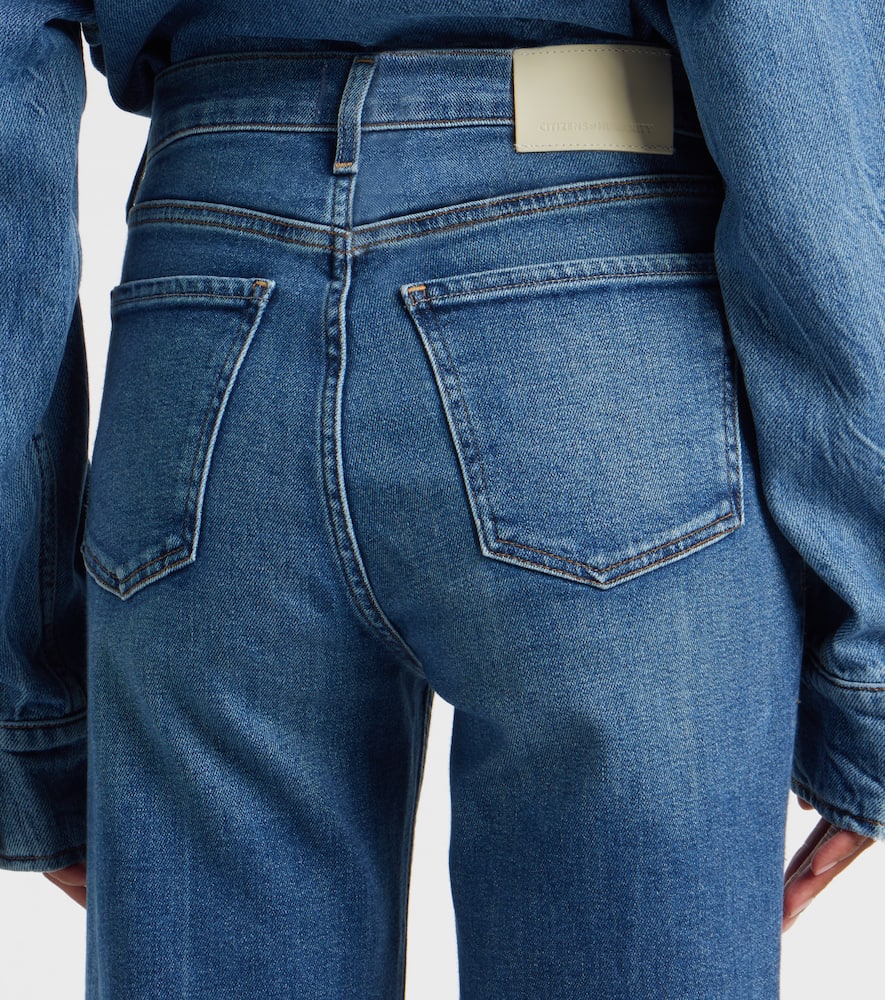 Citizen Of Humanity Kimberly Mid-rise Flared Jeans In Blue