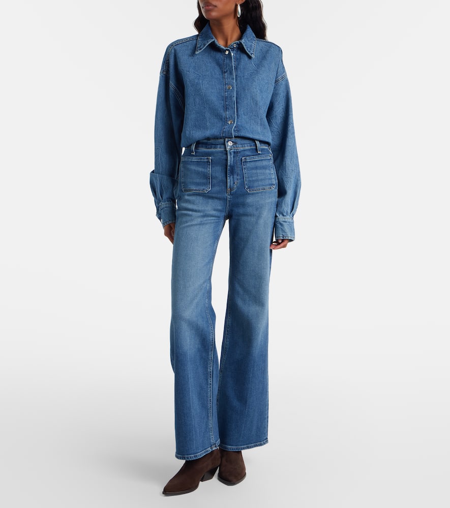Citizen Of Humanity Kimberly Mid-rise Flared Jeans In Blue