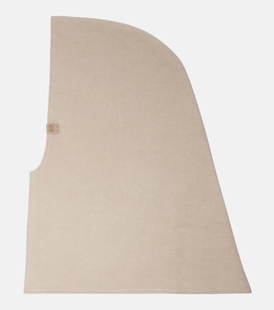 Brunello Cucinelli Knitted Wool And Cashmere Hood In Sand