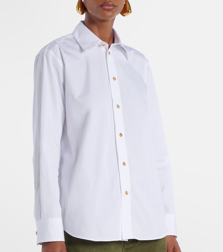 Bottega Veneta Knot Cotton Poplin Shirt In White