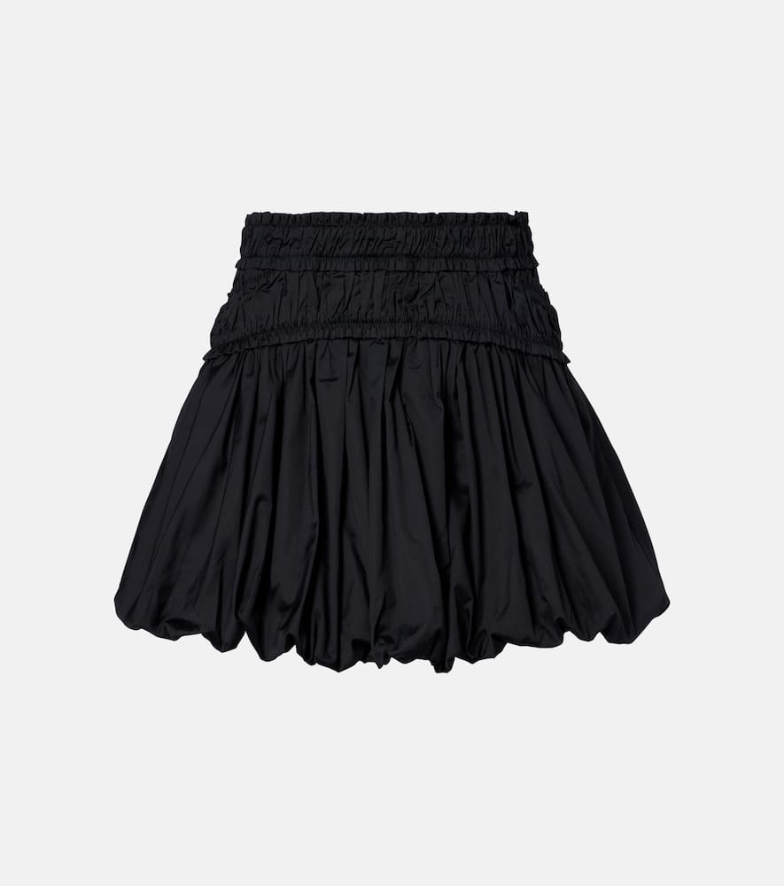 Ulla Johnson Nicolette Bubble Hem Mini Skirt In Noir In Black