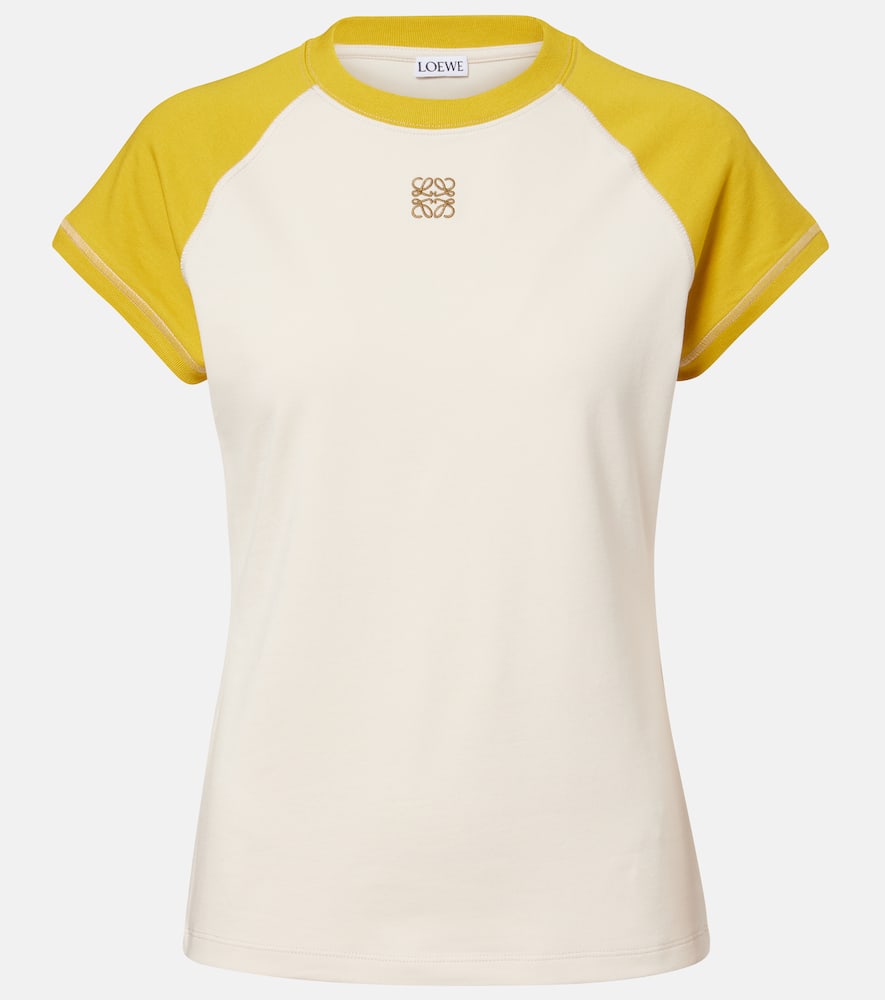 Loewe Cotton-blend T-shirt In Yellow
