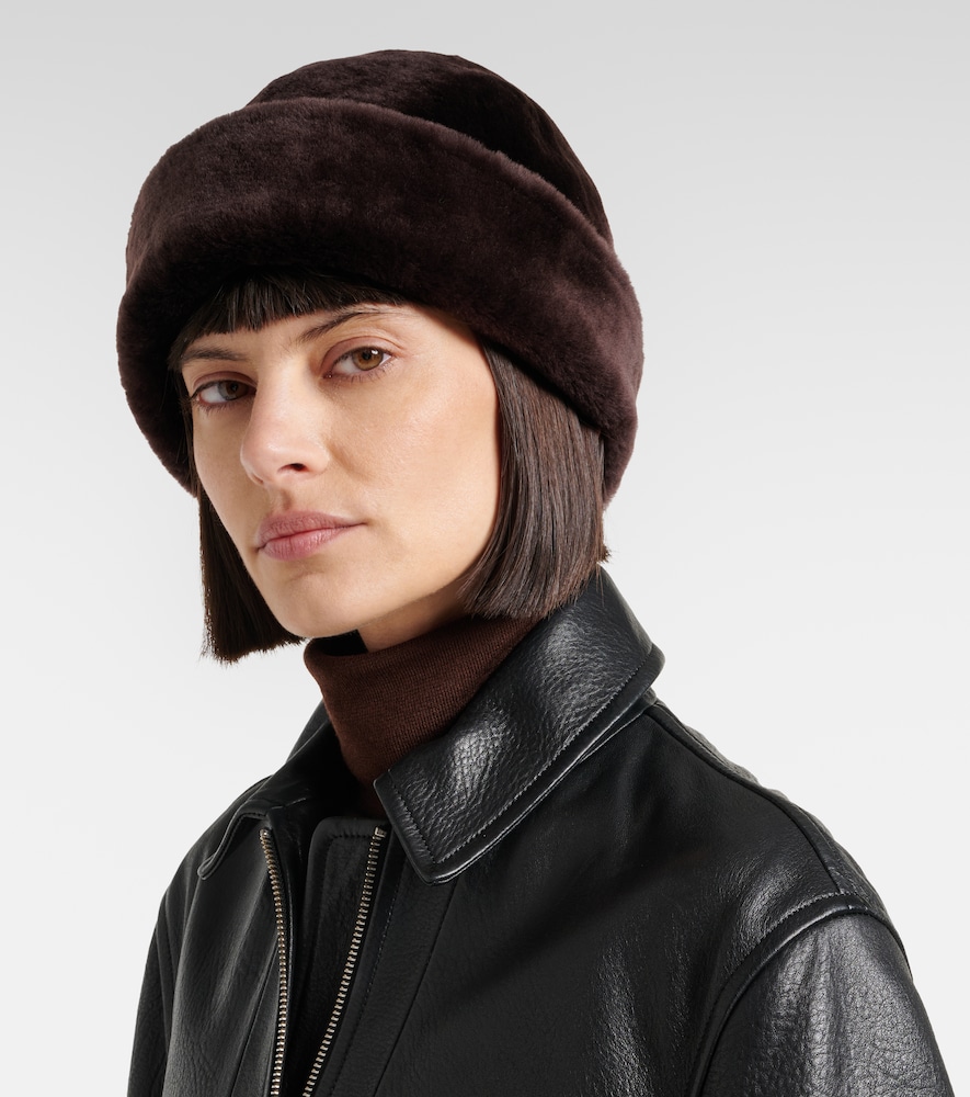 Nour Hammour Blokes shearling hat
