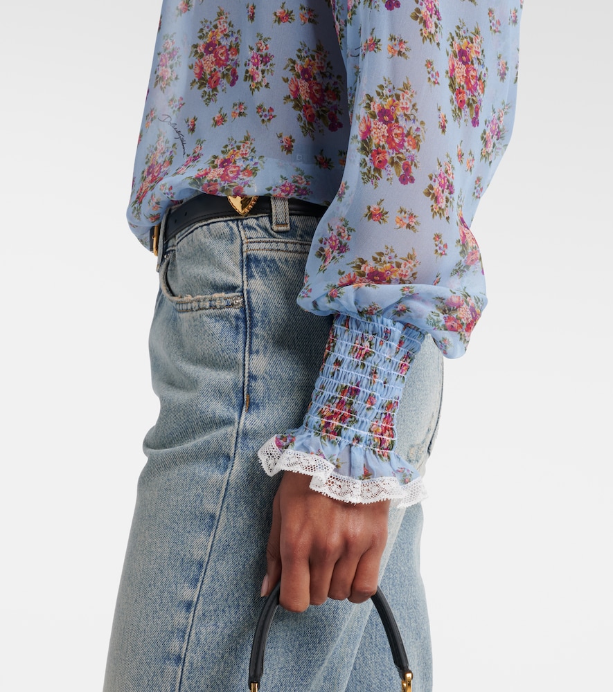  Dolce&gabbana Dolce&gabbana Bluse Aus Seide Und Baumwolle 