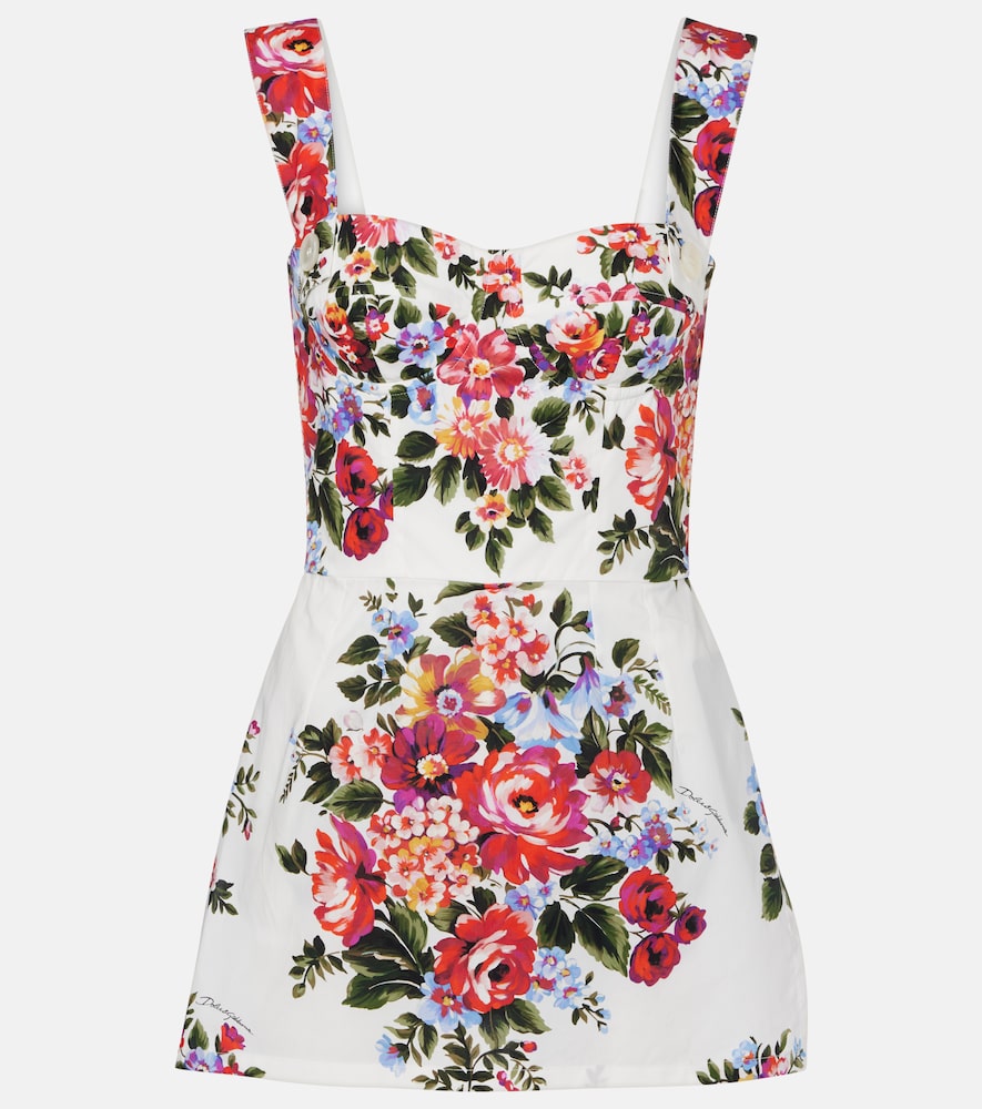 Dolce & Gabbana Floral cotton minidress