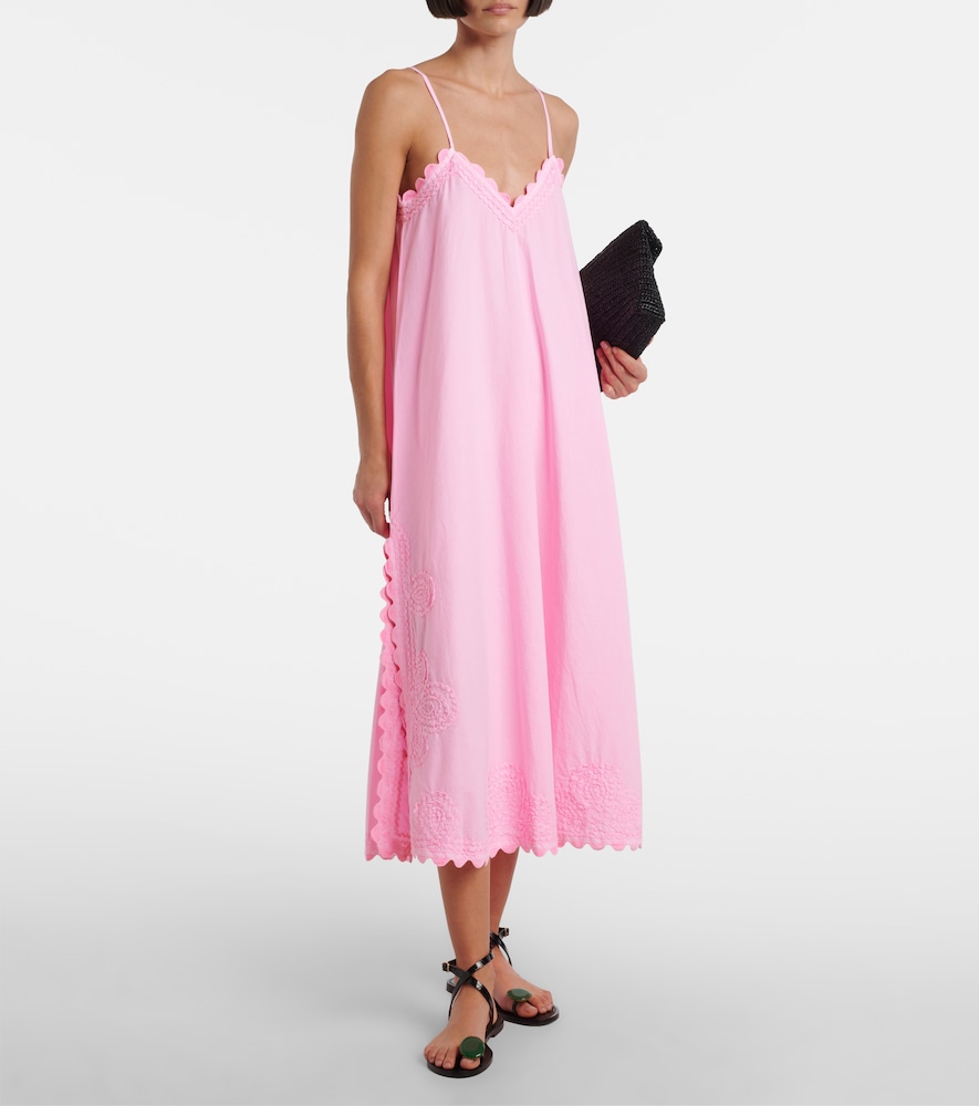 Juliet Dunn Cotton poplin midi dress