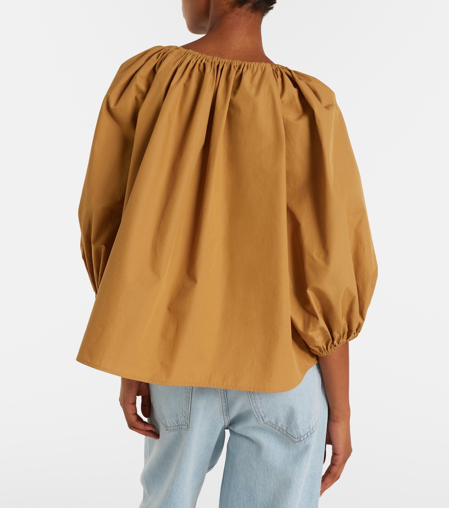 Polo Ralph Lauren Gathered Cotton Poplin Blouse
