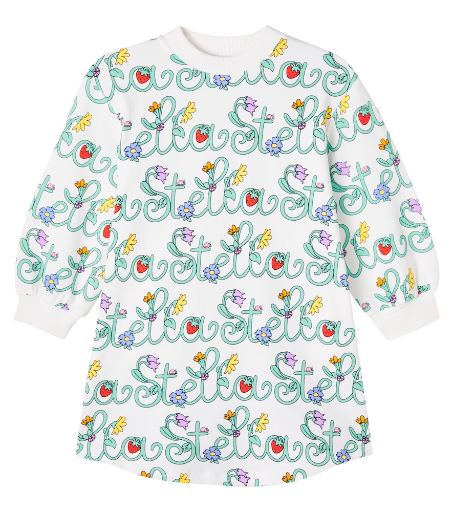 Stella Mccartney Kids Multicoloured Logo Cotton Jersey Sweatshirt Dress Y Size 10 - Mytheresa