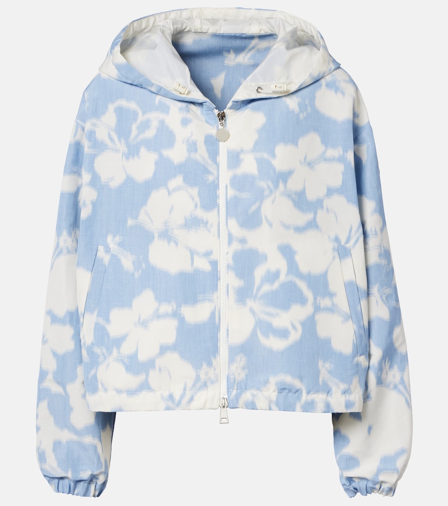 Moncler Noisetier floral hooded jacket