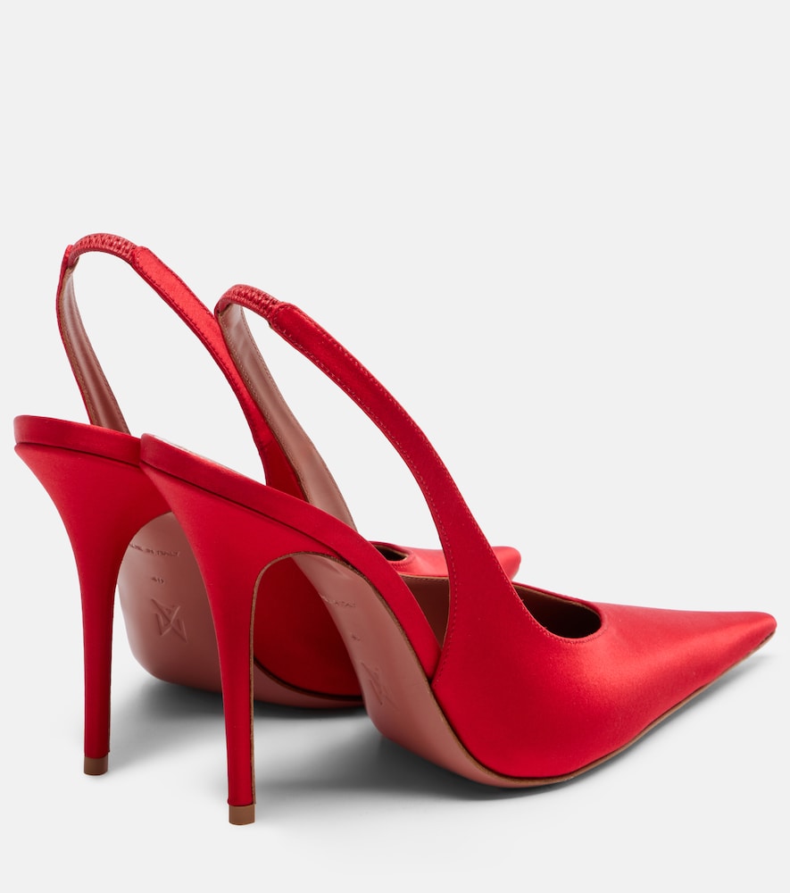  Amina Muaddi Amina Muaddi Slingback-pumps Anoke Aus Satin 