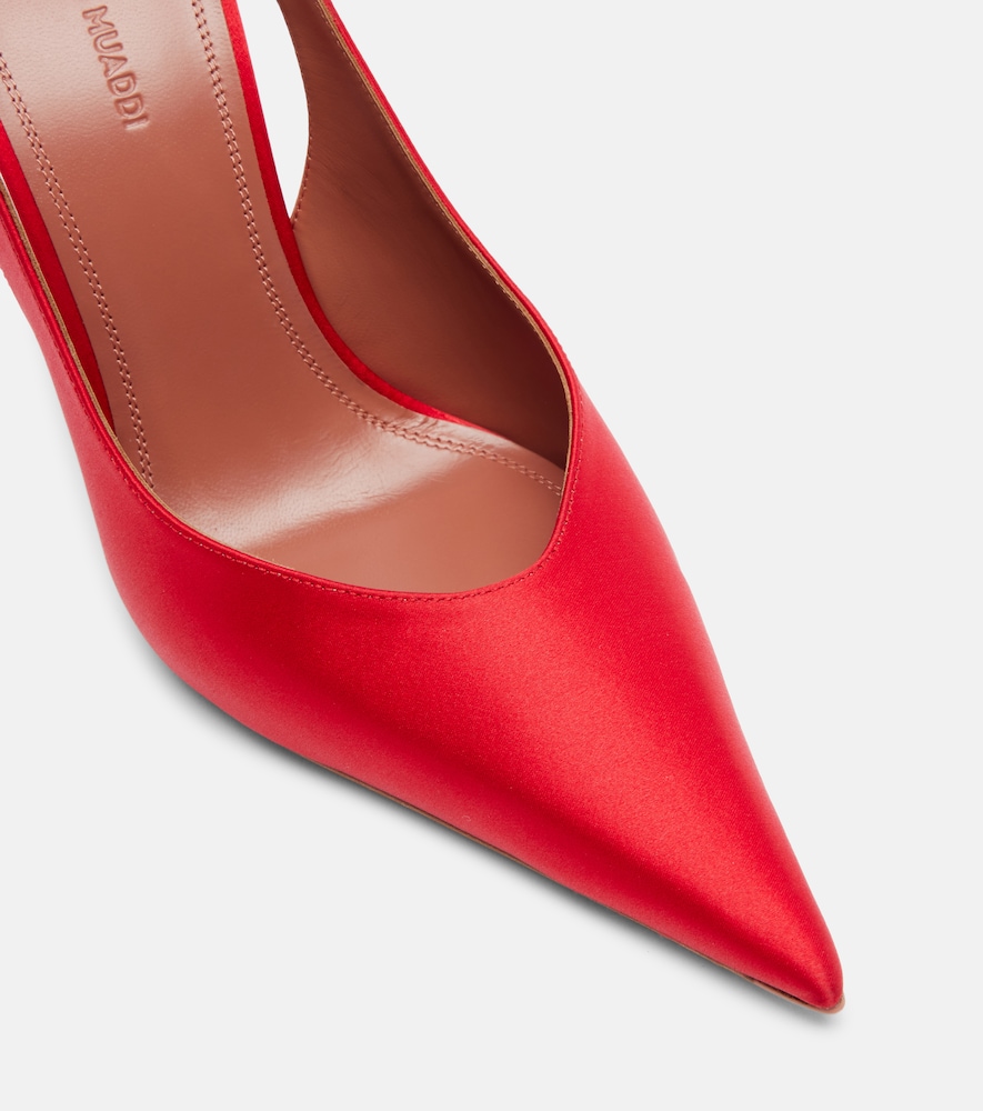  Amina Muaddi Amina Muaddi Slingback-pumps Anoke Aus Satin 