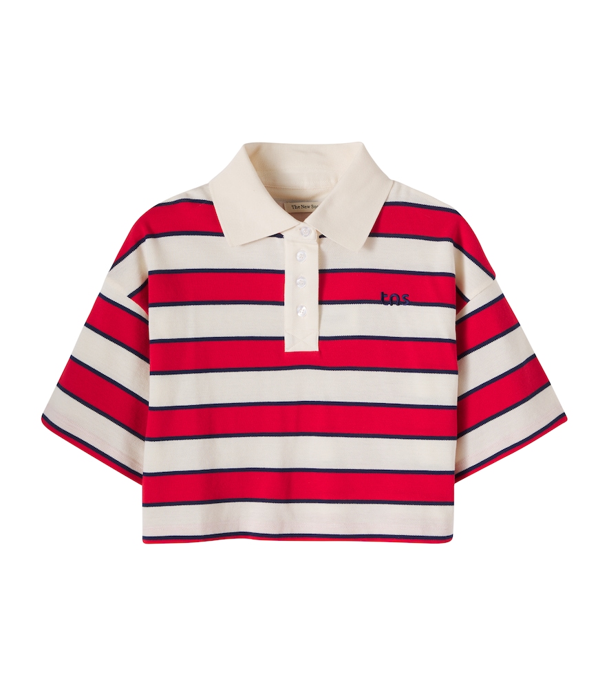 The New Society Red Acacia Striped Cotton Pique Polo Shirt Y Size 12 - Mytheresa